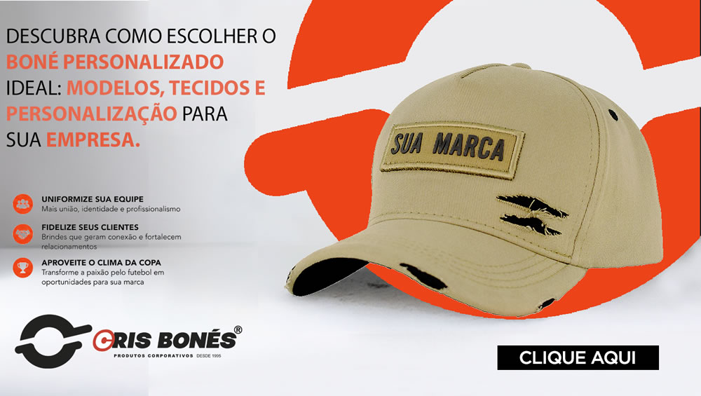 Boné personalizado para empresa com logotipo bordado