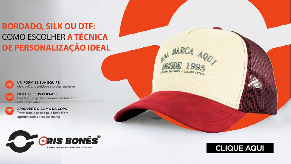 Técnicas de personalização de bonés: bordado, silk e DTF